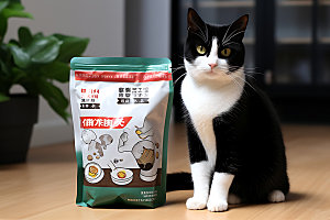 猫粮狗粮宠物粮广告摄影图