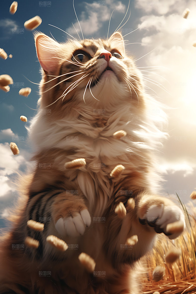 猫粮狗粮广告商品摄影图