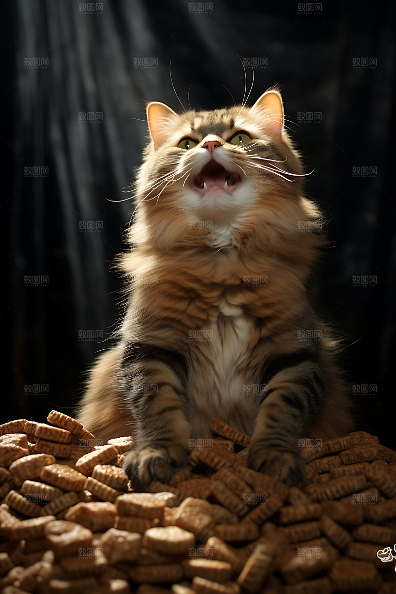 猫粮狗粮广告商业摄影图