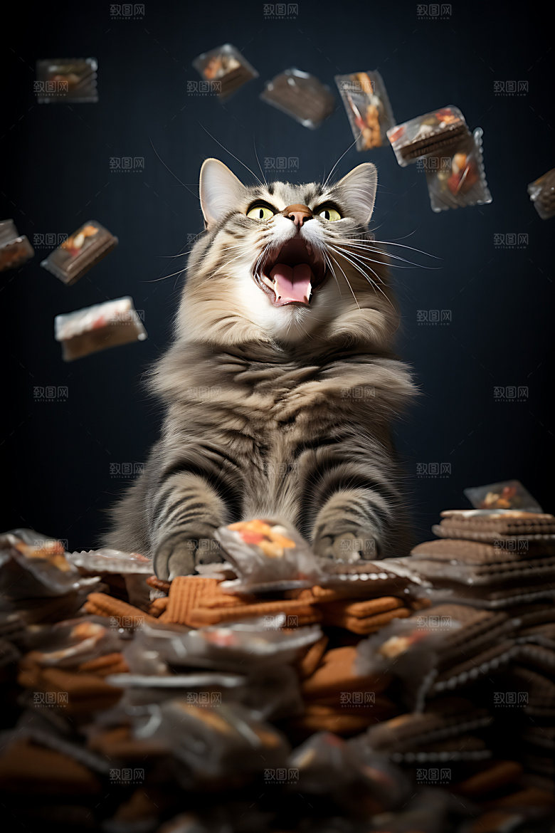 猫粮狗粮宠物粮养宠摄影图