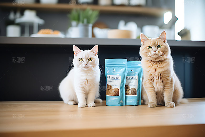 猫粮狗粮宠物粮产品摄影图