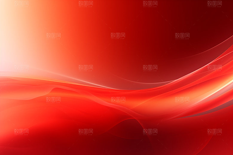 红色抽象波浪线背景图