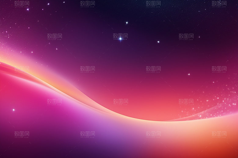 炫彩波浪渐变动感背景图