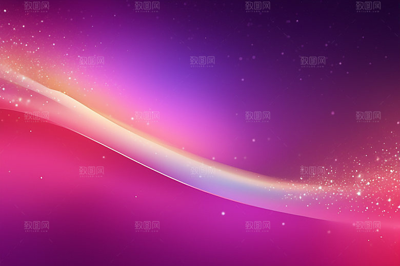 炫彩波浪光线曲线背景图