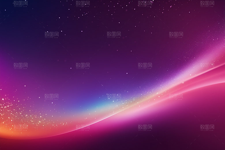 炫彩波浪曲线抽象背景图