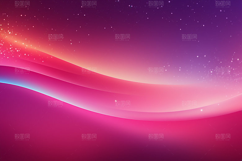 炫彩波浪大气曲线背景图