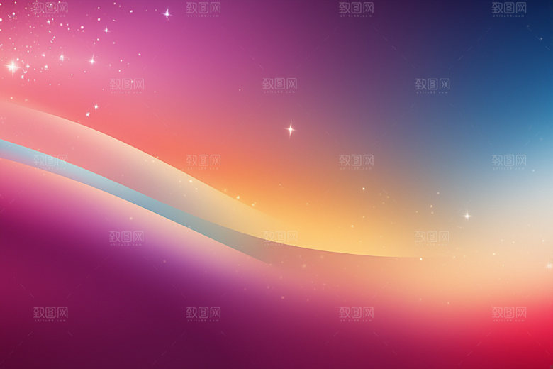 炫彩波浪高清简约背景图