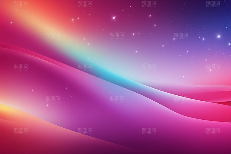 炫彩波浪动感曲线背景图