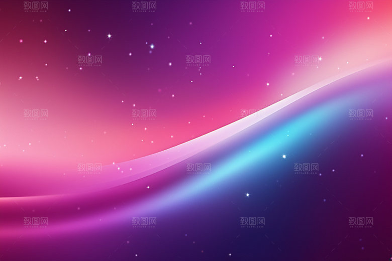 炫彩波浪光线简约背景图