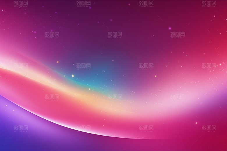 炫彩波浪抽象曲线背景图