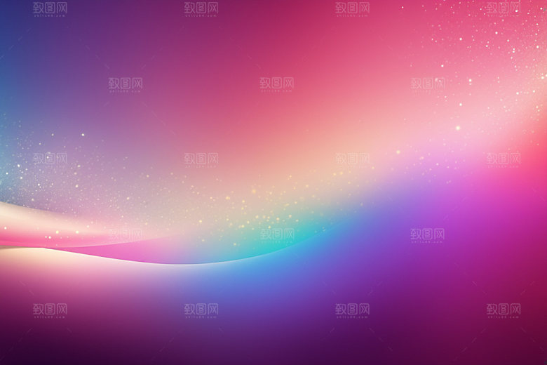 炫彩波浪渐变简约背景图