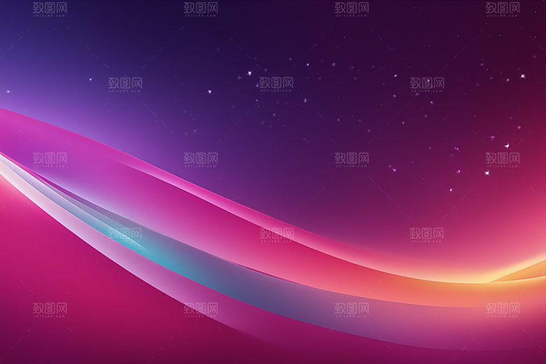 炫彩波浪渐变抽象背景图