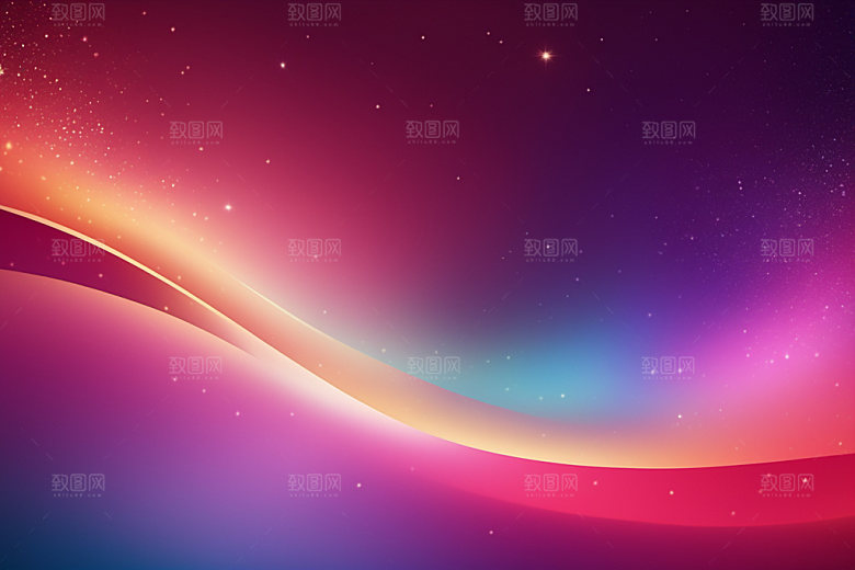 炫彩波浪动感曲线背景图