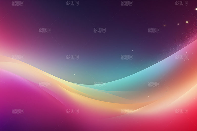 炫彩波浪高清曲线背景图