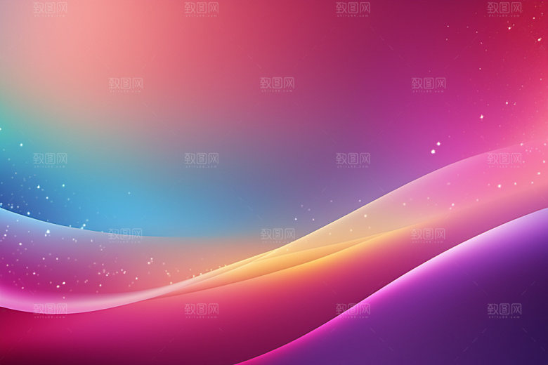 炫彩波浪大气抽象背景图