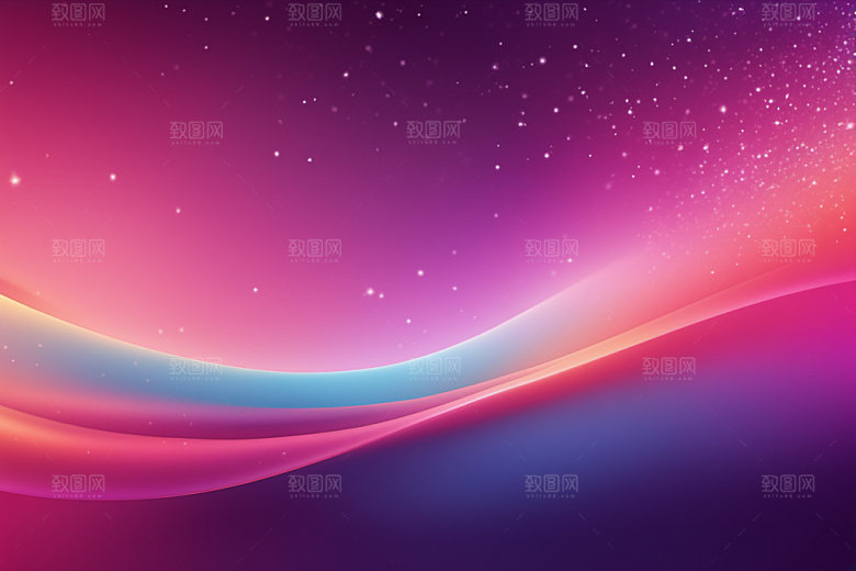炫彩波浪渐变抽象背景图