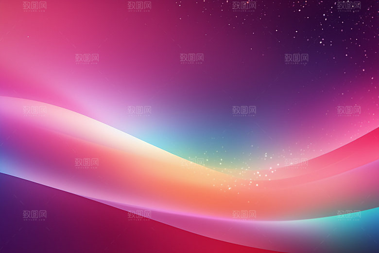 炫彩波浪光线动感背景图