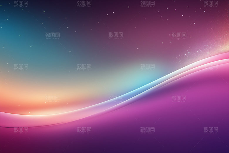 炫彩波浪简约抽象背景图