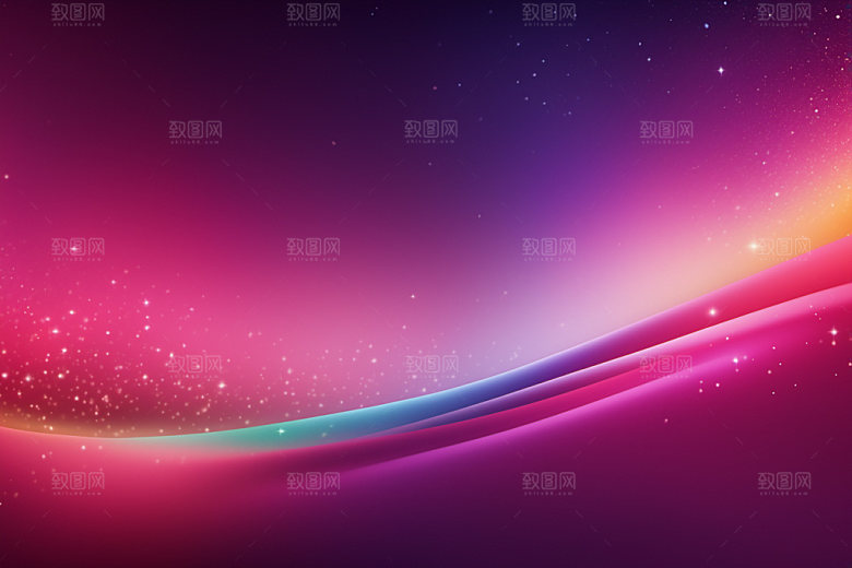炫彩波浪曲线光线背景图
