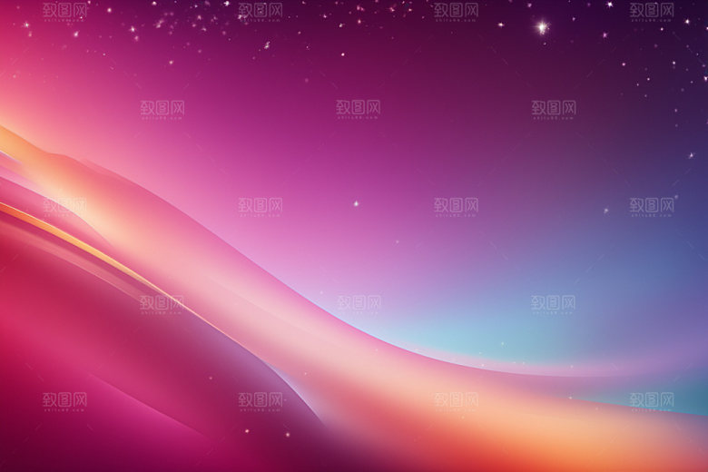 炫彩波浪大气曲线背景图