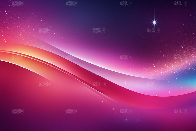炫彩波浪简约动感背景图