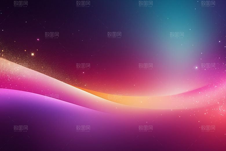 炫彩波浪高清光线背景图