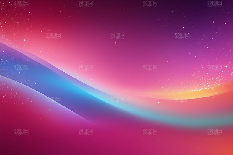 炫彩波浪渐变抽象背景图