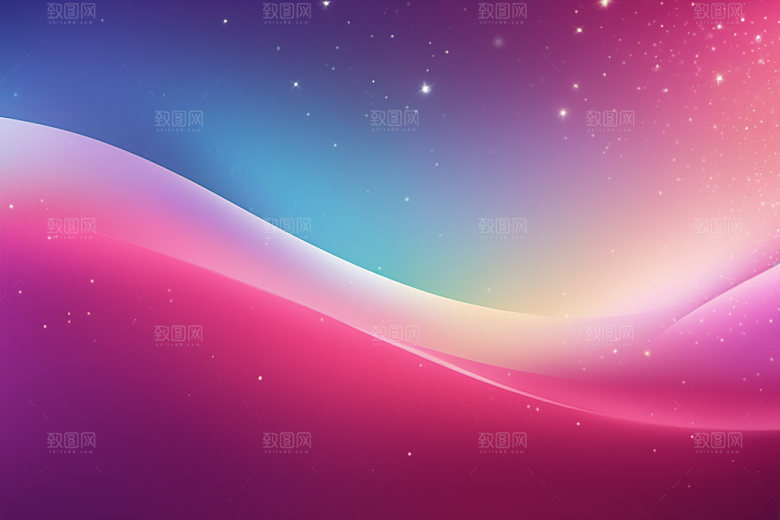 炫彩波浪光线高清背景图