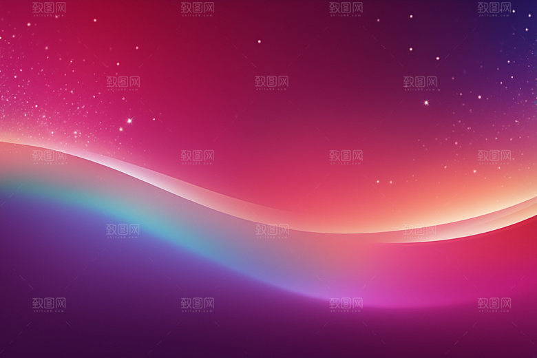 炫彩波浪高清曲线背景图