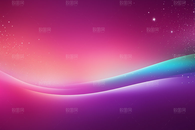 炫彩波浪渐变动感背景图