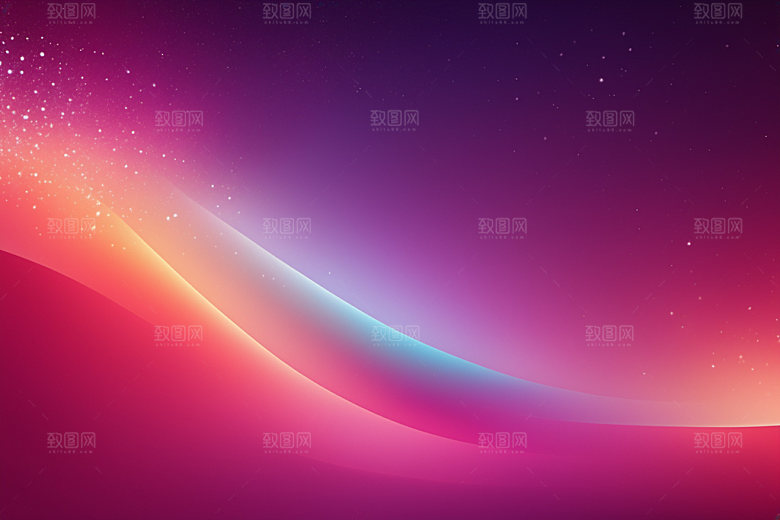 炫彩波浪大气曲线背景图