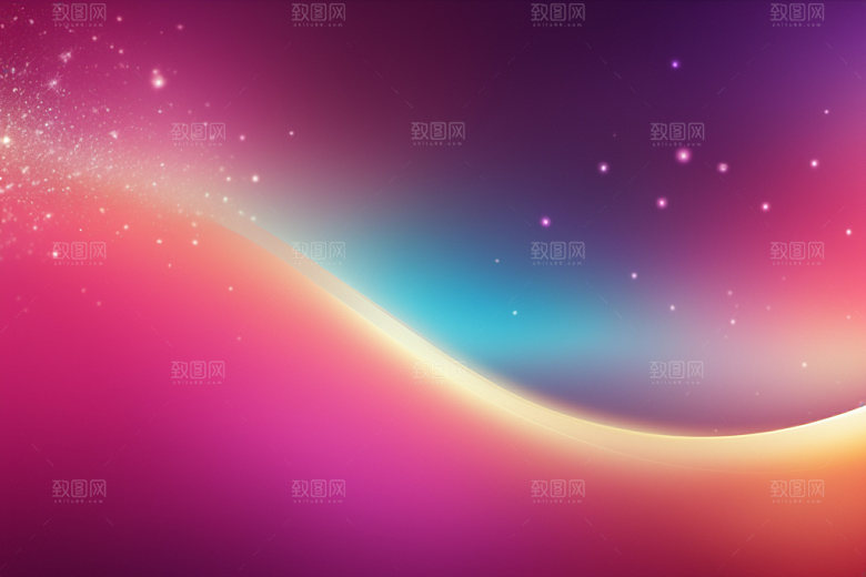 炫彩波浪曲线高清背景图