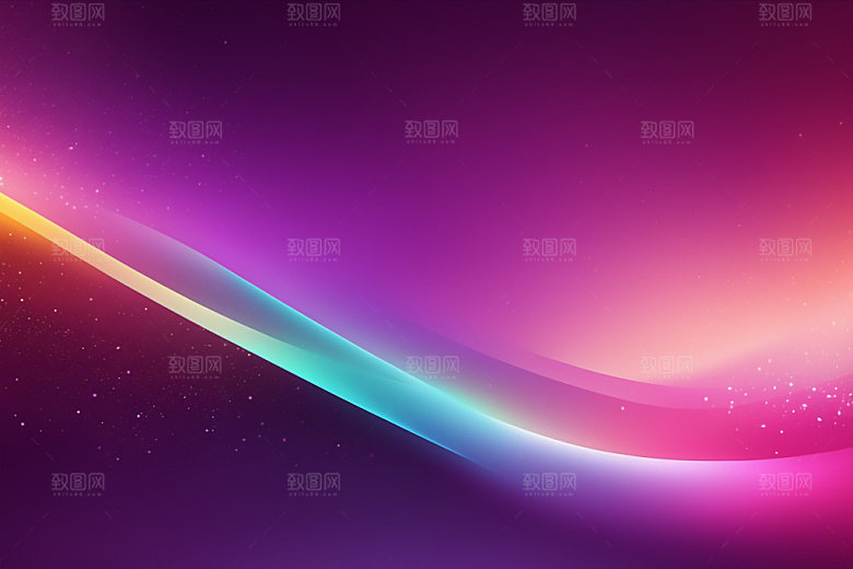 炫彩波浪抽象光线背景图