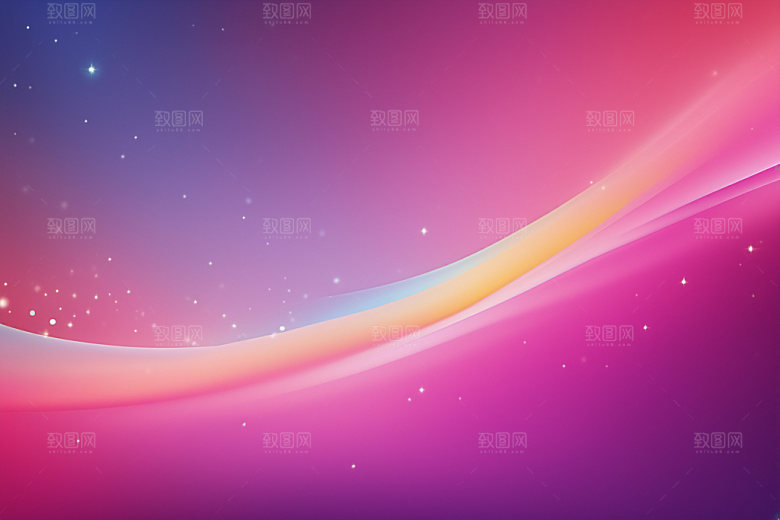 炫彩波浪曲线光线背景图