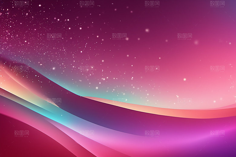 炫彩波浪抽象高清背景图