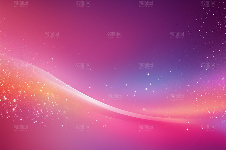 炫彩波浪抽象曲线背景图