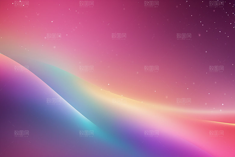 炫彩波浪高清渐变背景图