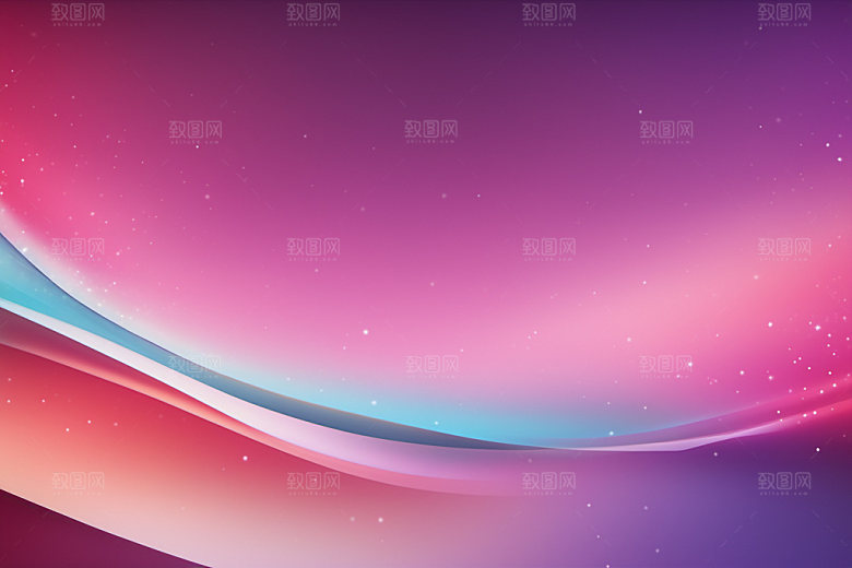 炫彩波浪简约曲线背景图