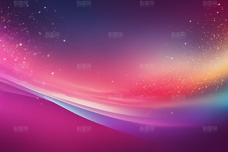 炫彩波浪抽象光线背景图