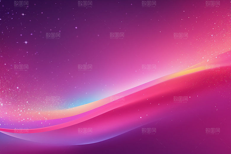 炫彩波浪曲线抽象背景图