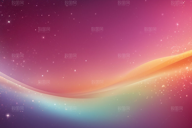 炫彩波浪抽象曲线背景图