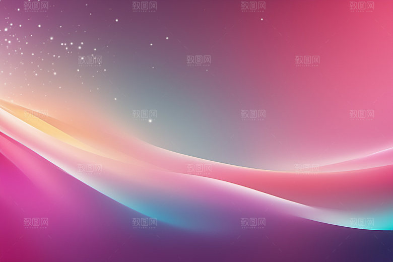 炫彩波浪高清曲线背景图