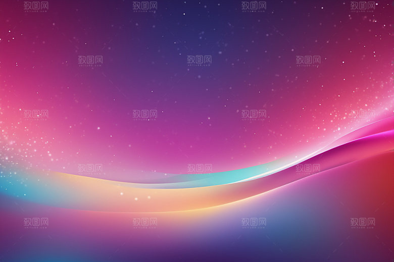 炫彩波浪高清简约背景图