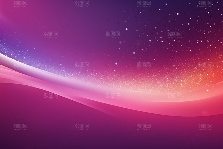 炫彩波浪光线曲线背景图