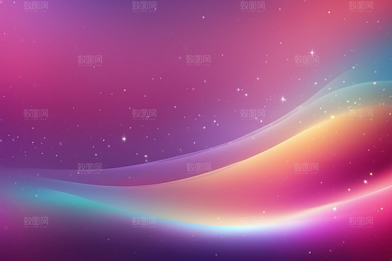 炫彩波浪抽象动感背景图