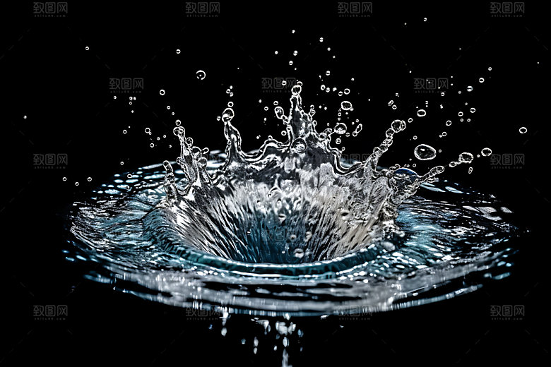 水滴涟漪质感摄影图