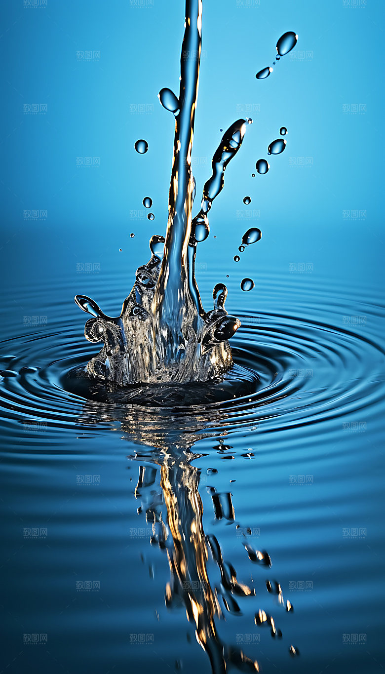 水滴水花通透摄影图