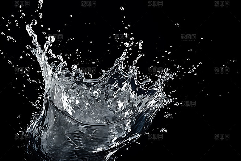 水滴水波纹通透摄影图