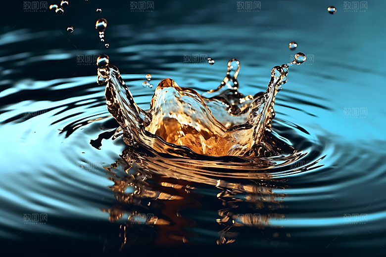 水滴质感水花摄影图