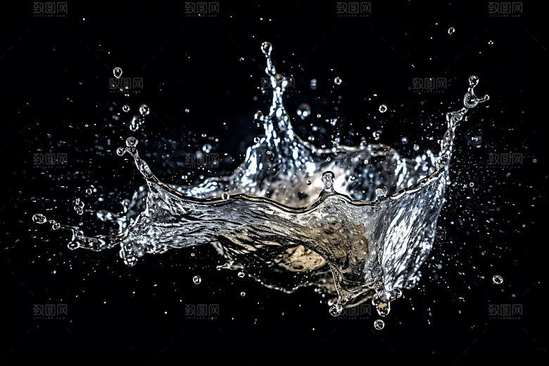 水滴通透质感摄影图